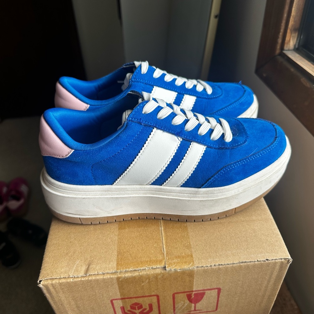 Blue and White Sneakers!